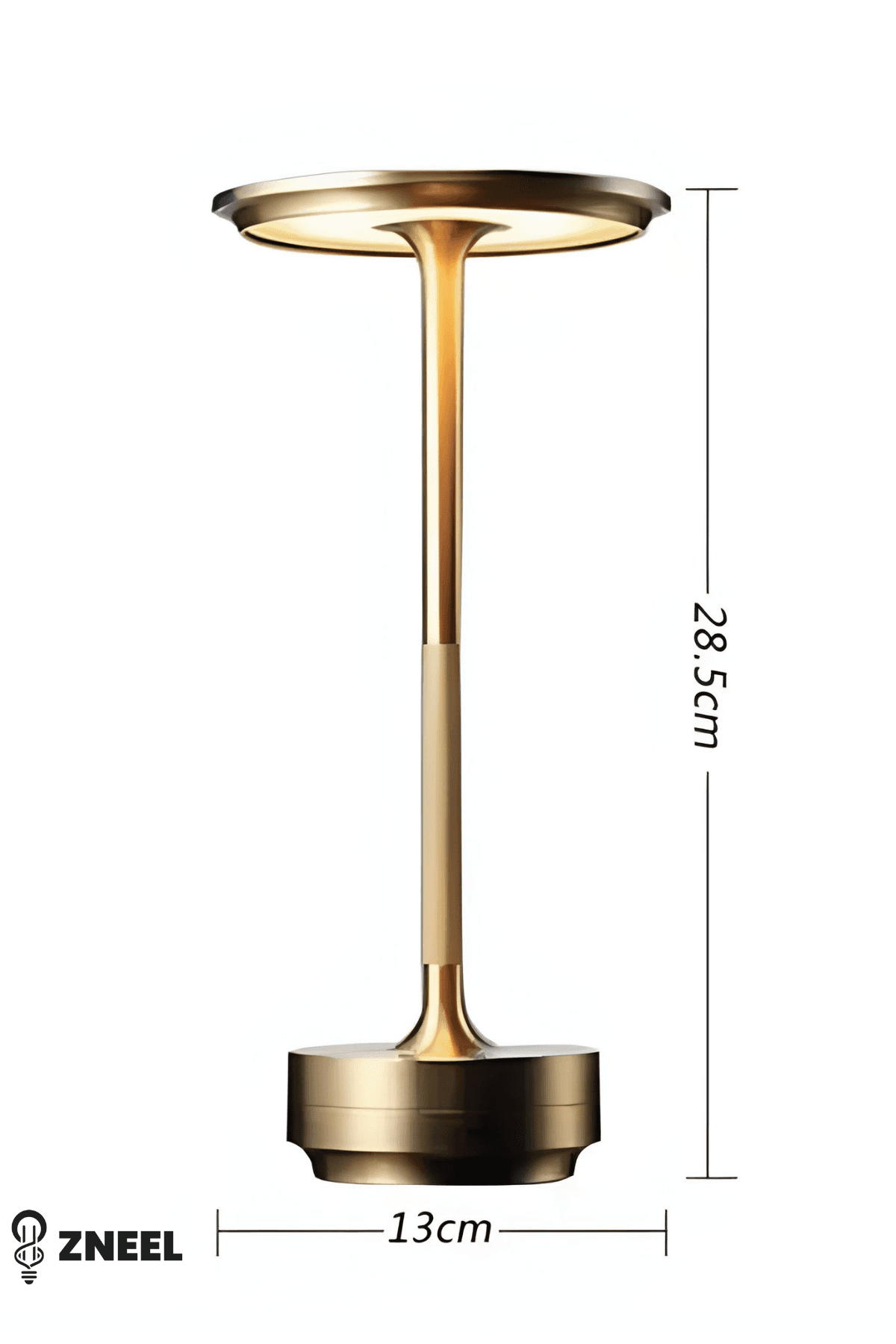 Premium %100 Alüminyum Şarjlı Masa Lambası – 3 Renk Dimli LED, 29 cm, Type-C, 8 Saat Kullanım. - Küçük 2