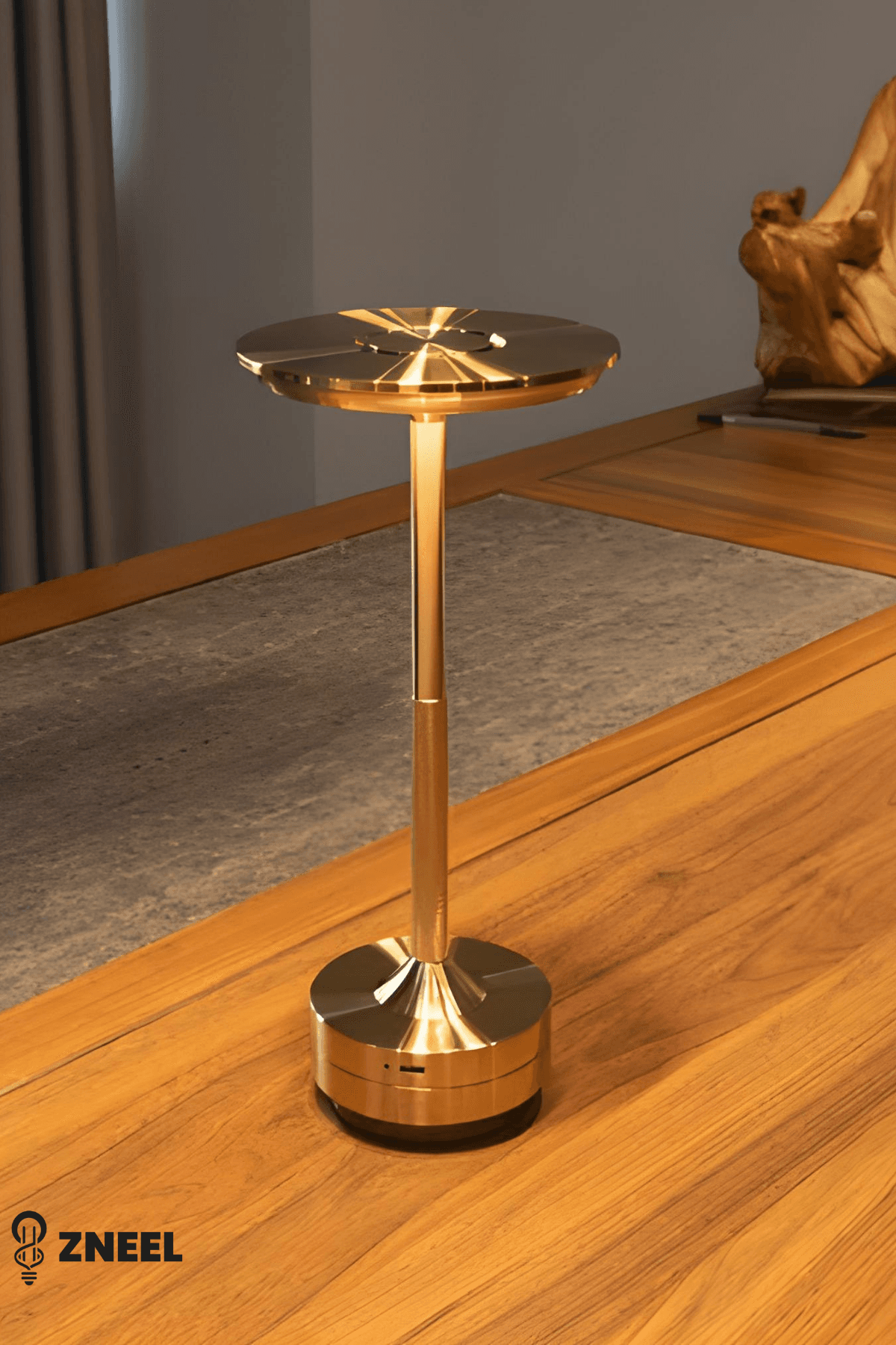 Premium %100 Alüminyum Şarjlı Masa Lambası – 3 Renk Dimli LED, 29 cm, Type-C, 8 Saat Kullanım. - Küçük 3