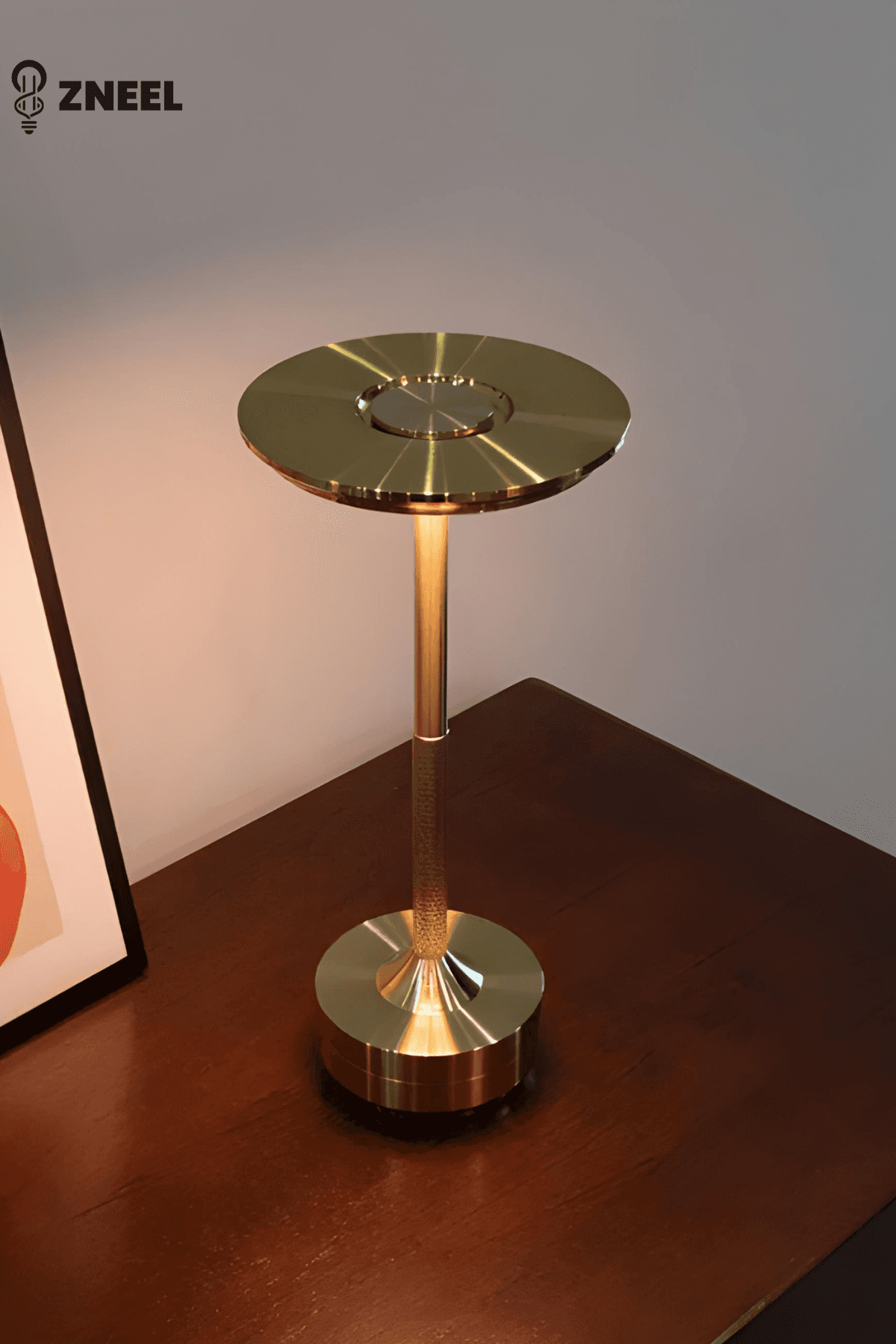 Premium %100 Alüminyum Şarjlı Masa Lambası – 3 Renk Dimli LED, 29 cm, Type-C, 8 Saat Kullanım. - Küçük 7