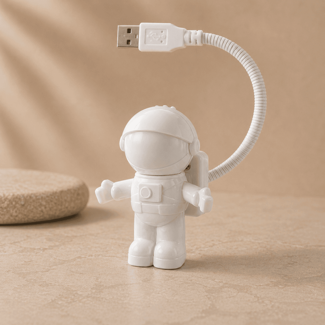 Astronot LED Lamba | USB Şarjlı Esnek Kablolu Mini Lamba - Küçük 3