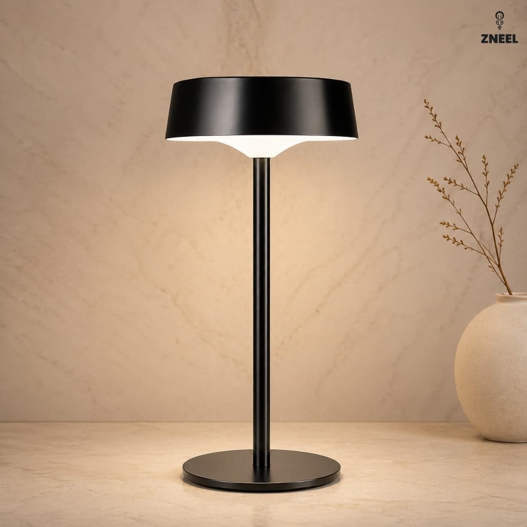 Dubai Solar Başlıklı Masa Lambası | Şarjlı, Su Geçirmez, Kablosuz LED Lamba