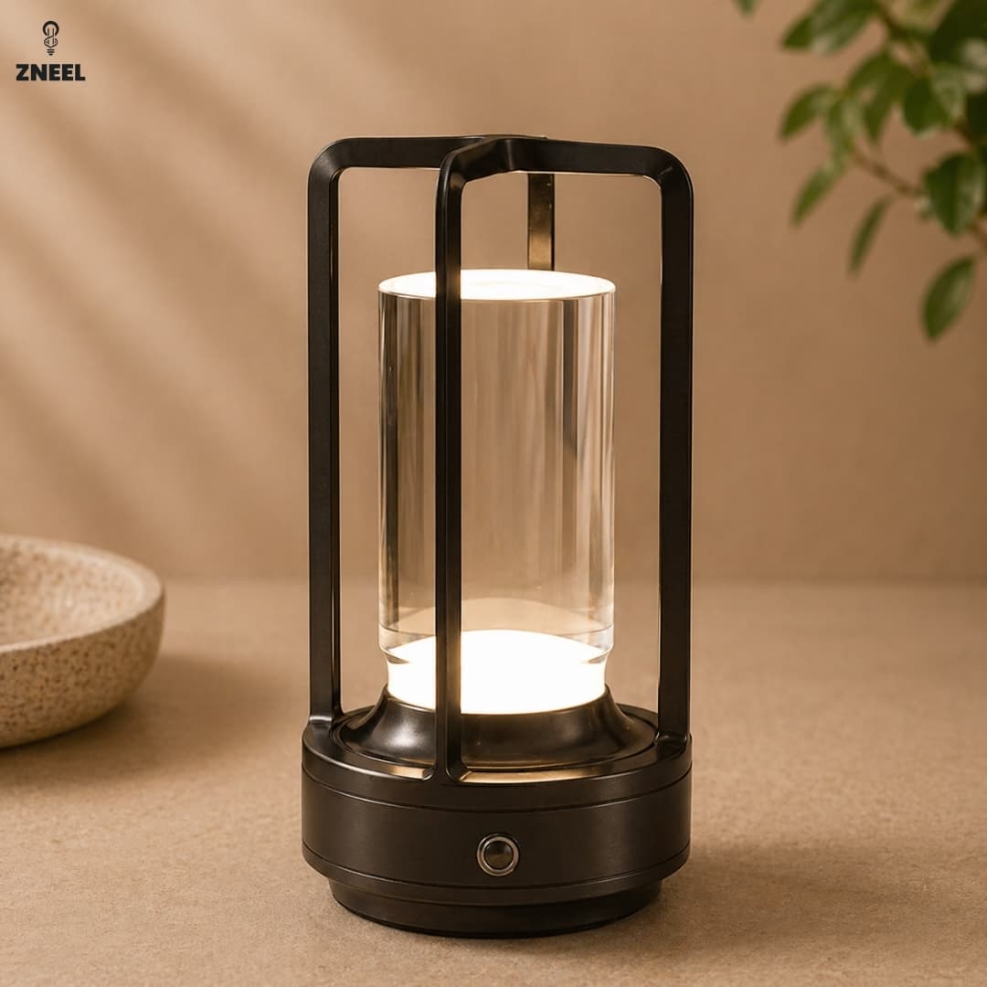 Kristal Masa Lambası | Şarjlı, Dokunmatik, 3 Işık Modlu LED Dekoratif Lamba - Görsel 1