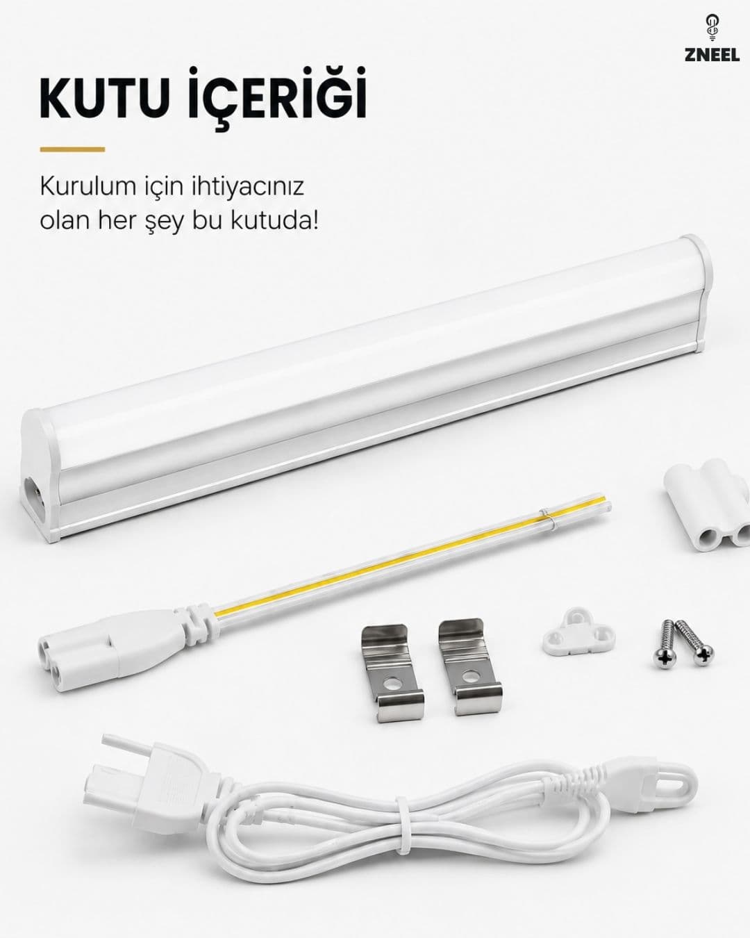 30 CM T5 LED Armatür | Güçlü 6500K Beyaz Işık - Küçük 4