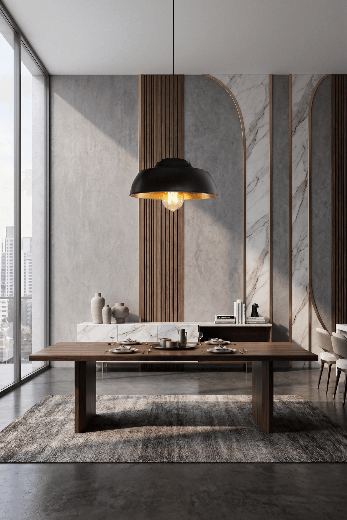 Modern Siyah&Gold Avize Sarkıt Lamba 60 cm Ayarlanabilir Kablo Boyu Rustik Ampul Hediyeli - Küçük 3