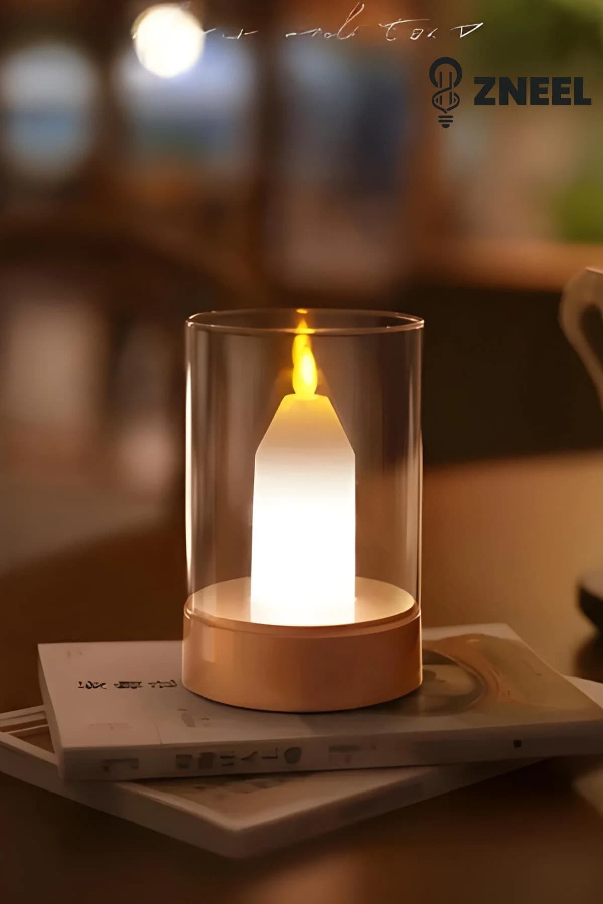 Sensörlü Cam Masa Lambası Gün Işığı Type-C Şarjlı Dokunmadan Işık Ayarlı